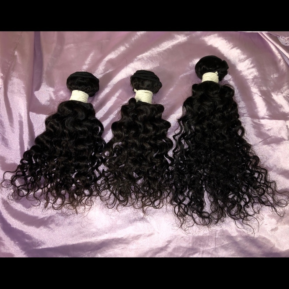 Deep curl hair extensions bundles